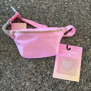 NWT Stoney Clover Lane x Target Pink Fanny Pack & Heart Patch